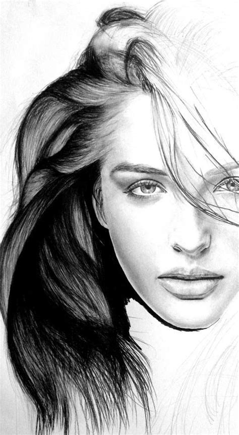 Pencil Portrait Mastery | Portrait sketches, Female face drawing ...