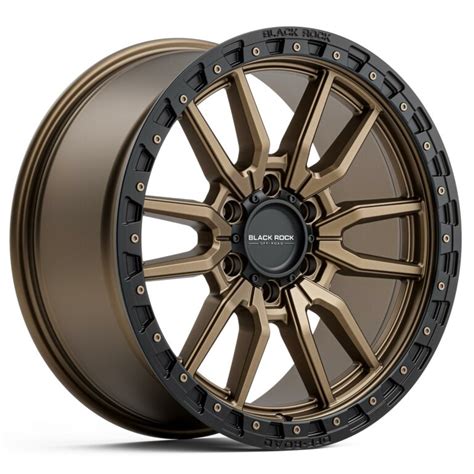 Black Rock Rambler Dark Bronze With Black Ring 20x9 6x1397 Wheel Only