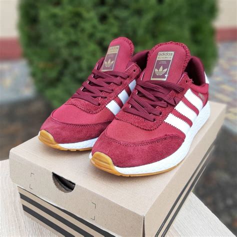 Кроссовки мужские Adidas Iniki (бордовые) повседневные кроссы (ID ...