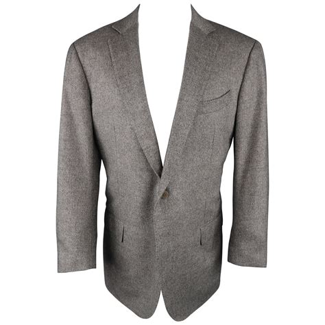 Men S Ermenegildo Zegna 44 Grey Heather Wool Cashmere Notch Lapel Sport Coat For Sale At 1stdibs