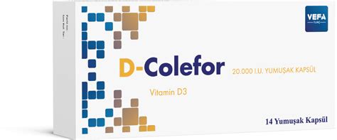 D-Colefor 20.000 I.U. Soft Gelatin Capsule 14 caps | Vefa Ilac | CPHI ...