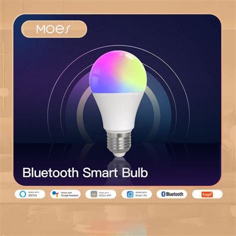 Moes Smart Bluetooth Led Bulb Dimmable Light Lamp W E Tuya Bulbs