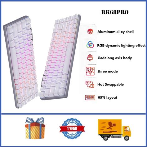 Rk Pro Wireless Mechanical Keyboard Hot Swappable Rgb Customized Aluminum Mechanical Keyboard