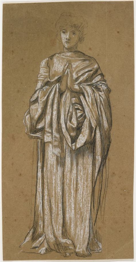 Burne Jones Catalogue Raisonné Study of a Standing Robed Man with