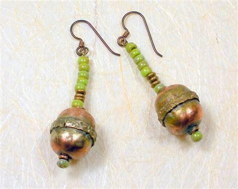 African Trade Bead Earrings Hypoallergenic Niobium Earwires Etsy