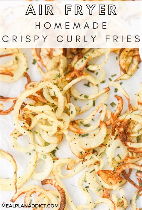 Air Fryer Homemade Crispy Curly Fries Meal Plan Addict