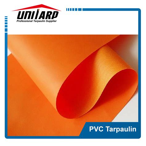 2m Width 8oz 270GSM Orange PVC Knife Coated Tarpaulin China 270GSM