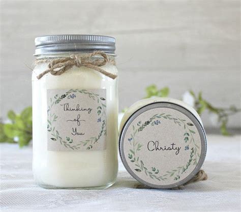 Thinking Of You Personalized Candle Condolence T Etsy