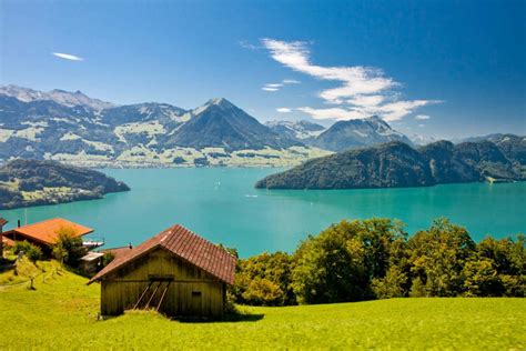 majestic scenery  lucerne lake  switzerland wallpaper