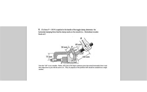 Solved 6. If a force P = 100 N is applied to the handle of | Chegg.com