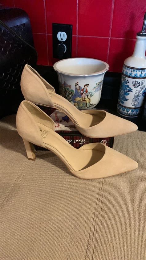 Vince Camuto Buff Nude Suede Renny Party Work Pumps S Gem