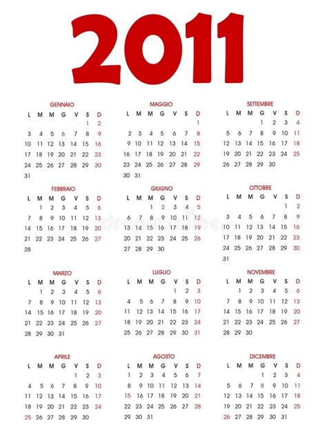 Calendar 2011 Stock Vector Illustration Of Month Agency 16120692