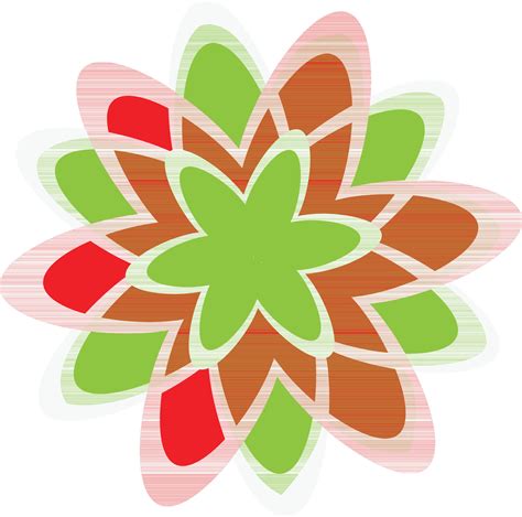 Red And Green Snowflake 24838917 Vector Art At Vecteezy