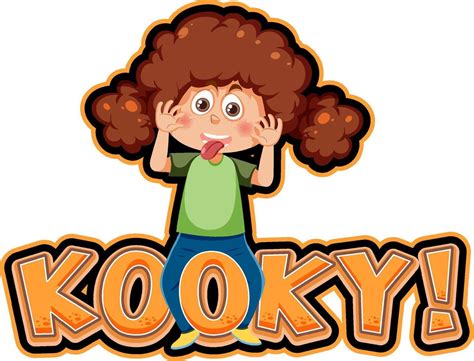 Playful cartoon character with kooky word expression 10959280 Vector ...