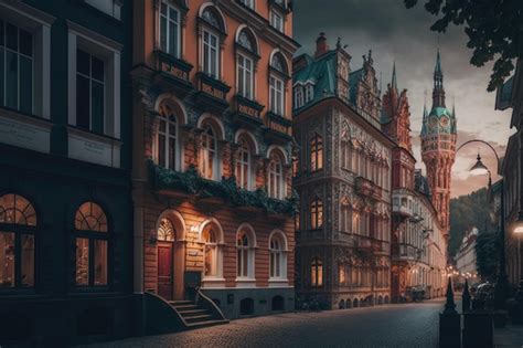 Premium Ai Image A Street In The City Of Bruges