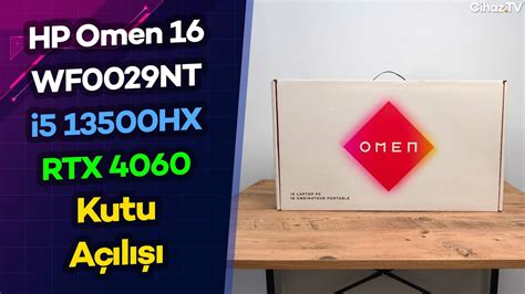 HP Omen 16 WF0029NT Kutu Açılışı i5 13500HX RTX 4060 16GB 1TB 16