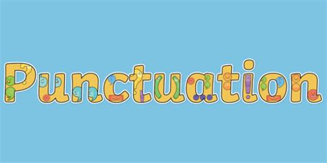 Punctuation Display Lettering Teacher Made