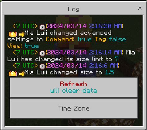 Custom Size Minecraft Addon