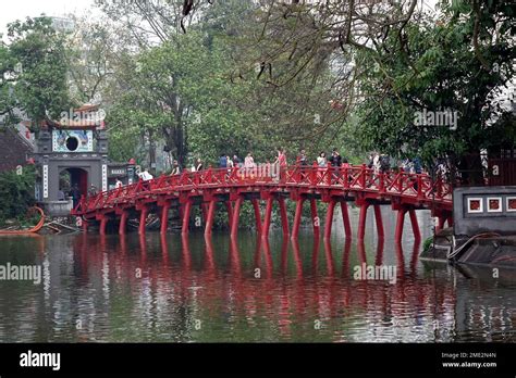 huc bridge ngoc son jade mountain temple  hoan kiem lake sword
