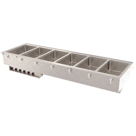 Vollrath 3640981 Modular Drop In Six Compartment Hot Food Well With Thermostatic Controls
