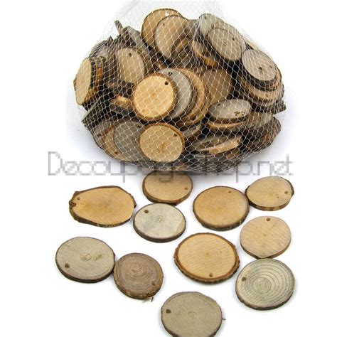 Дървена шайба кръг с дупка - 35 - 50мм