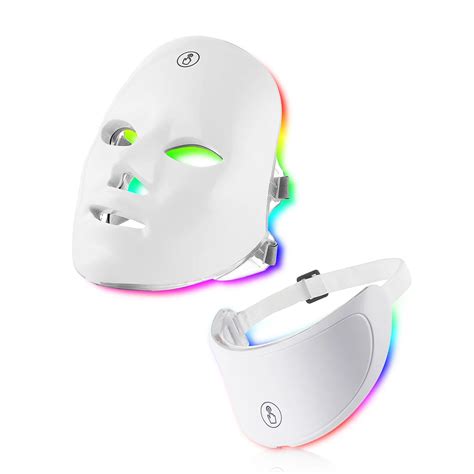 Маска для лица со светодиодной подсветкой, 7 цветов | AliExpress