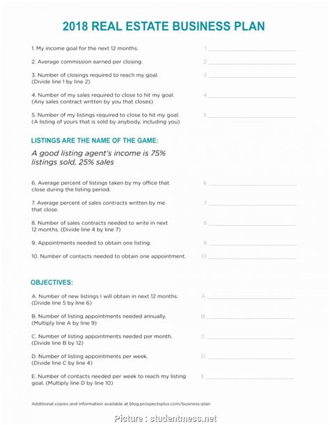 Real Estate Agent Business Plan Template Pdf Parahyena
