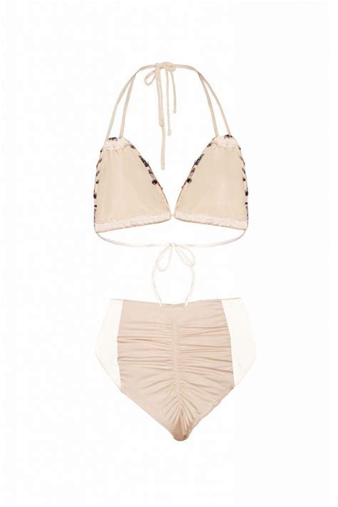 Iris Bikini Beige Silver Dharma Beachwear