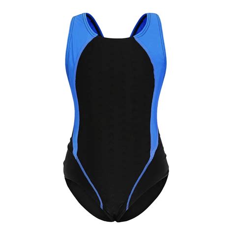Fshinging Swimsuit For Girls Color Block One Piece Sleeveless Hot Spring Beach Vacation Plus