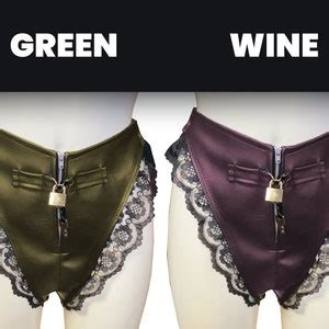 Lockable Sissy Training Pu Leather Femboy Sissy Panties Sissy Lingerie Panties For Men Sissy