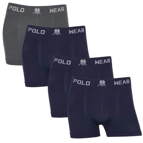 Kit 4 Cueca Boxer Masculino Polo Wear Cuecas Box Adulto Sem Costura