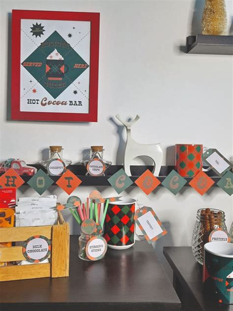 Freebie Hot Cocoa Bar Printable Stationery La Lilú