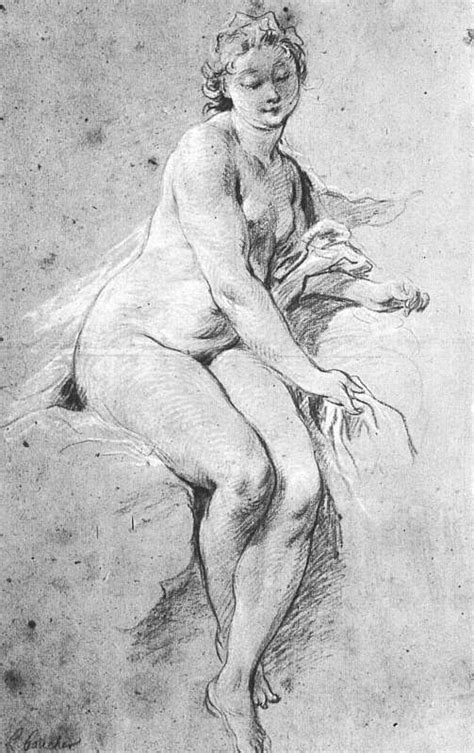Seated Nude By Francois Boucher Artchive