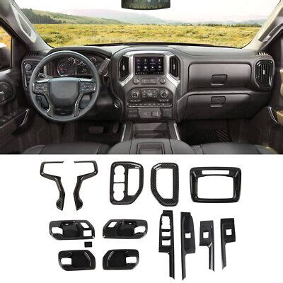 Interior Decoration Trim Cover Kit For Chevy Silverado 2019-21 ...