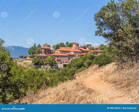 Monastery Of Grand Meteora Stock Image Image Of Cliff 58616855