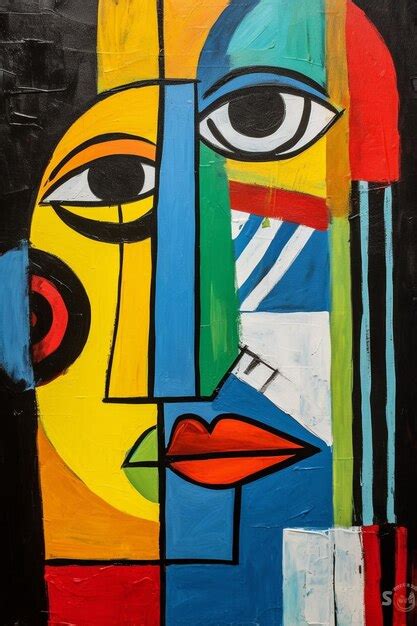 Premium Ai Image Abstract Face Painting Illustration