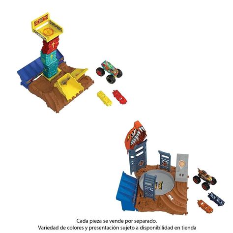 Pista de Juguete Hot Wheels Monster Trucks Arena de Demolición Semi