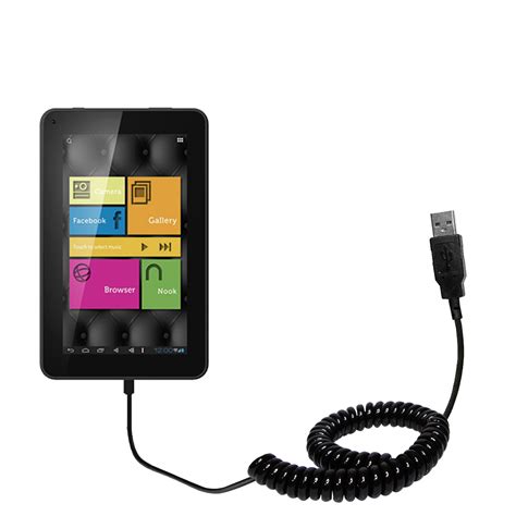 Coiled Power Hot Sync USB Cable Suitable For The Polaroid PMID With Both Data And Charge