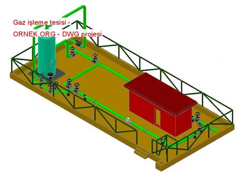 Proje Sitesi Gaz işleme tesisi Autocad Projesi