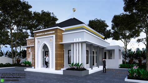 visualizer desain mushola minimalis