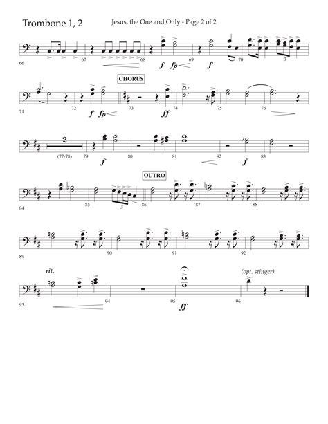 Jesus The One And Only Choral Anthem Satb Trombone Sheet Music Pdf