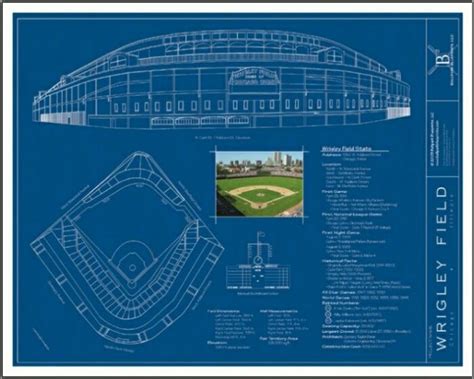 Wrigley Field Blueprint Murals Your Way Wrigley Wrigley Field