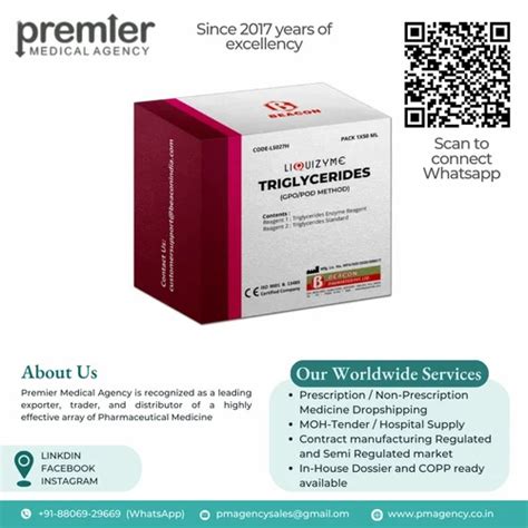 Liquizyme Triglyceride Reagent at ₹ 1000/kg | Triglyceride Kit in ...