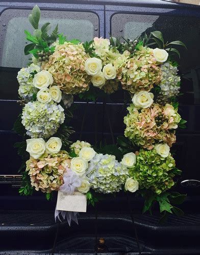 Sympathy Flower Hydrangea And Roses Wreath