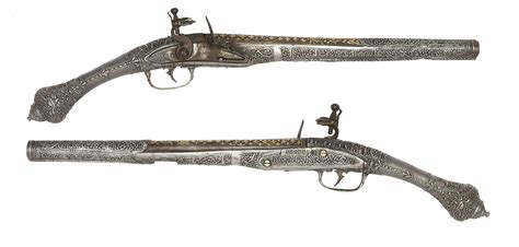Bonhams : A Pair of Balkan 18-Bore Flintlock Holster Pistols With