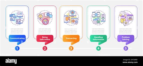 Digital Skills Rectangle Infographic Template Stock Vector Image And Art