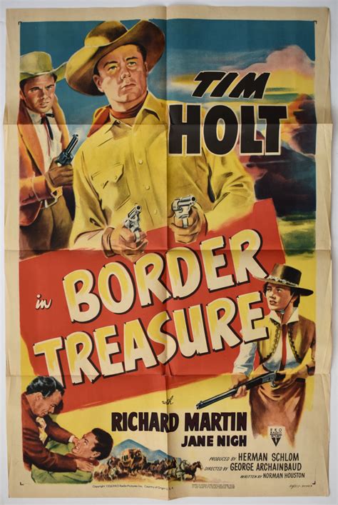 Vintage Western Movie Posters Border Treasure 3736 Texas Art
