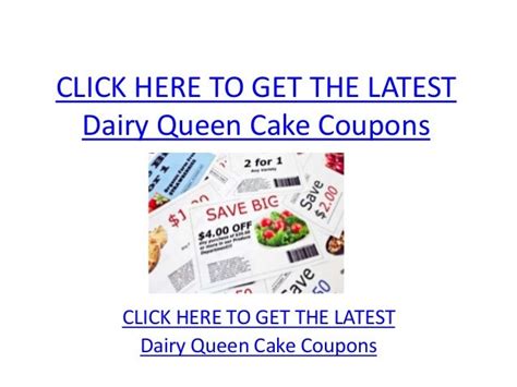 Dairy queen cake coupons