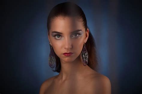 Portrait Of An Extraordinary Beautiful Naked African American Model With Perfect Smooth Glowing