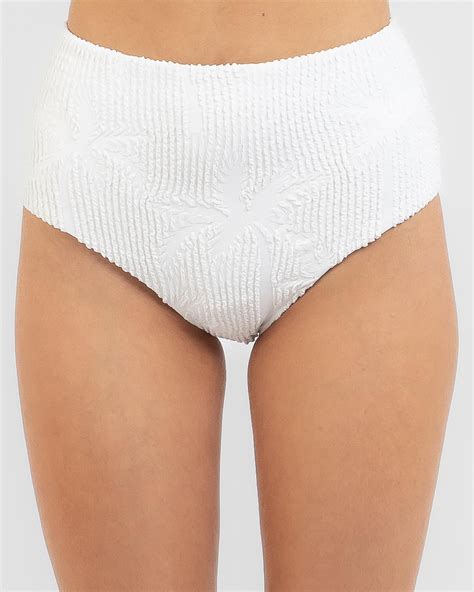 Shop Billabong Verano Retro High Waisted Bikini Bottom In White Fast Shipping Easy Returns